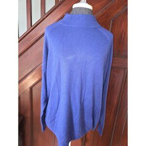 Vintage Studio Works Womens Mock Neck Purple Sweater Size 2x Soft Cashmere Feel